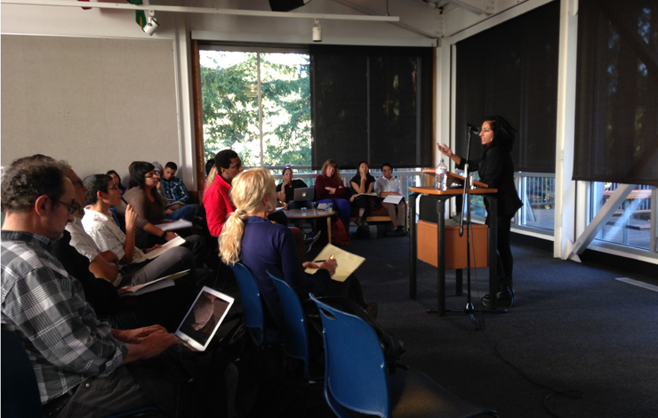 Jasbir Puar, Associate Professor Rutgers University, delivering the 2014 Cantú lecture