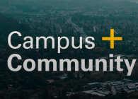 campus + community words overlooking the Santa Cruz area
